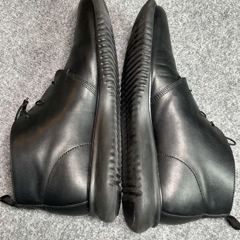 Cole Haan Zerogrand Chukka Boots‎ Mens Size 9.5M Black Leather Lace Up Casual
